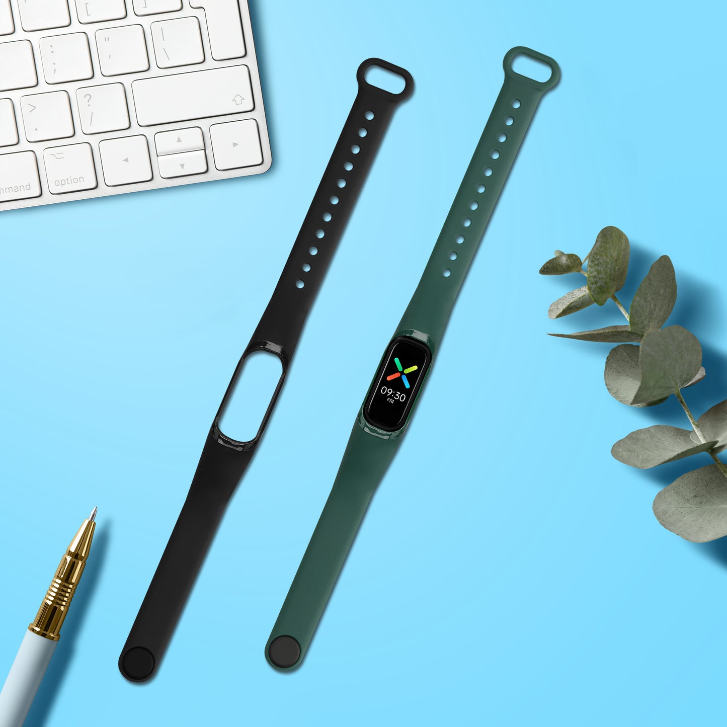 kwmobile Watch Strap for Oppo Band Sport Bracelet Fitness Tracker Band Set Replacement Strap Smartwatch
