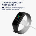 kwmobile USB Cable Charger compatible with Oppo Band Sport Charging Cable Smart Watch Replacement Cable Fitness Tracker Charging Cable
