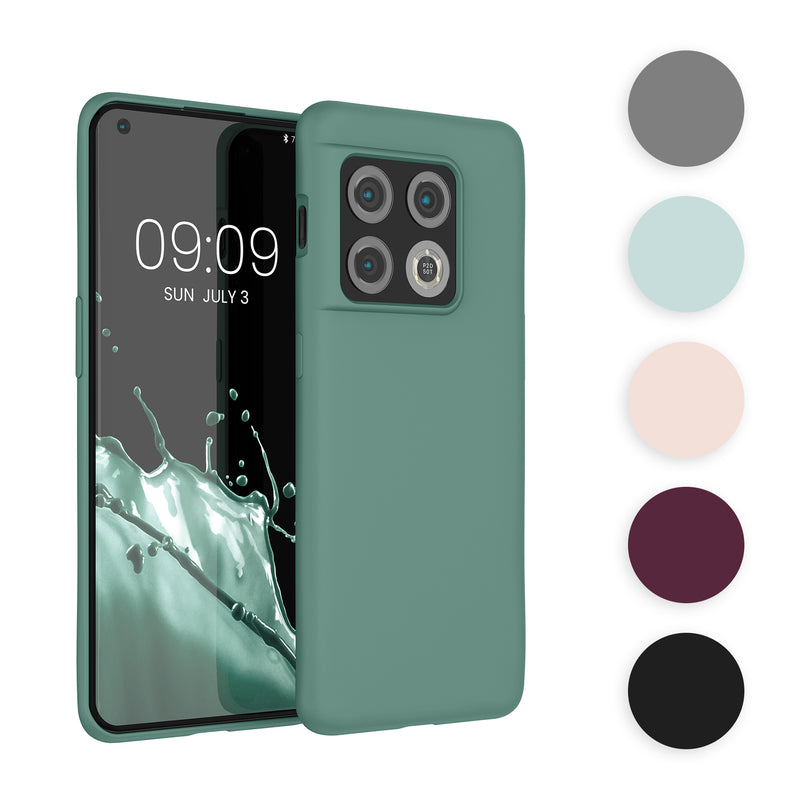 kwmobile Hülle kompatibel mit OnePlus 10 Pro 5G Hülle - Silikon Handy Case - Handyhülle weiche Oberfläche - kabelloses Laden - Tawny Red Tawny Red  