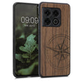 kwmobile Case Compatible with OnePlus 10 Pro 5G Phone Cover TPU Phone Case Compass Vintage