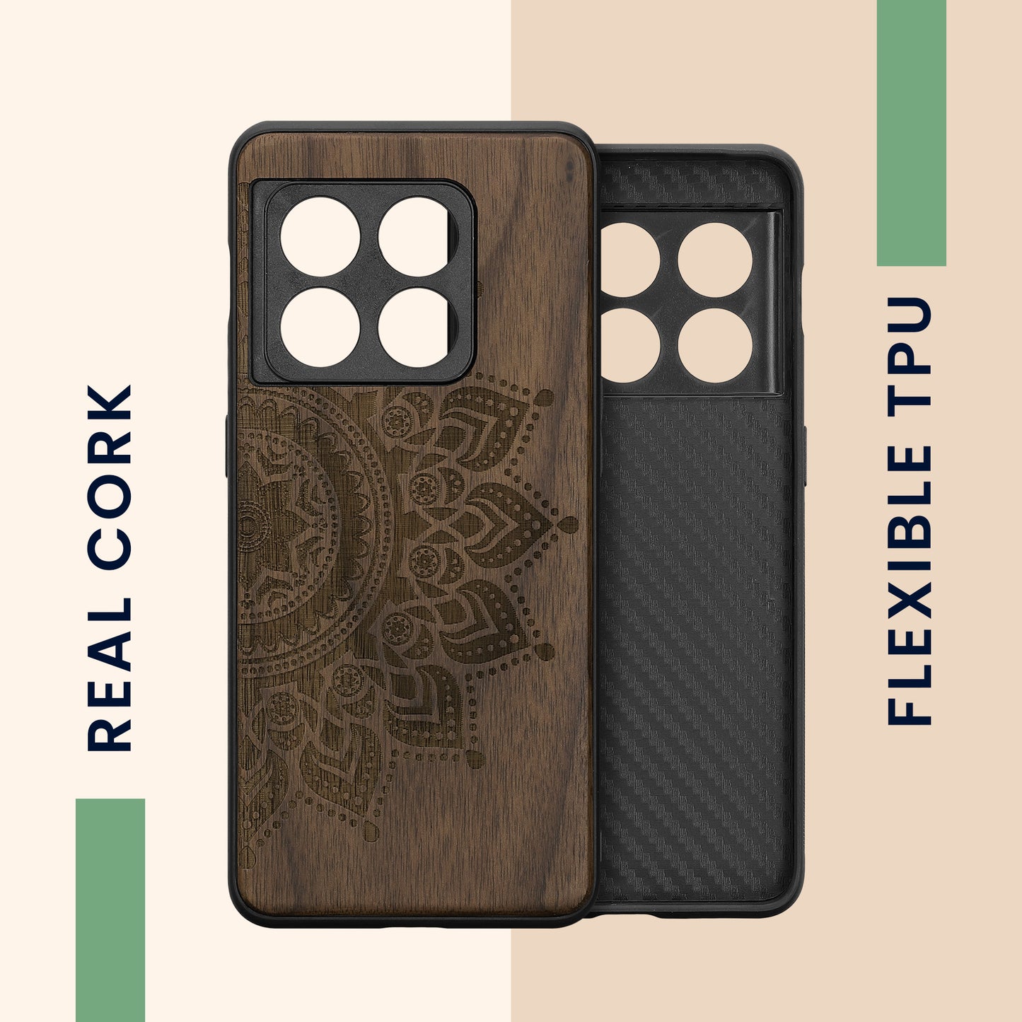 kwmobile Case Compatible with OnePlus 10 Pro 5G Phone Cover TPU Phone Case Compass Vintage