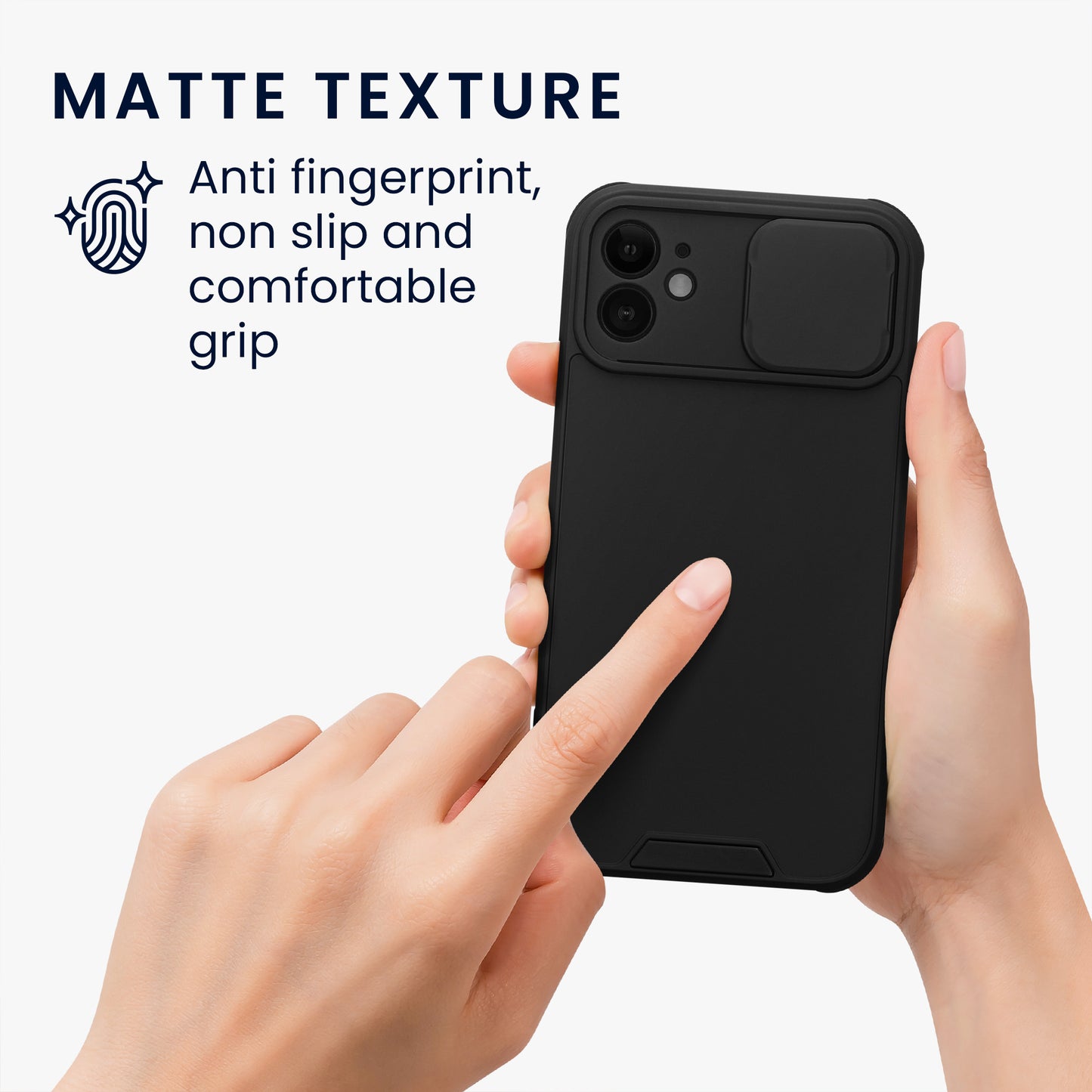 Phone case with sliding camera cover