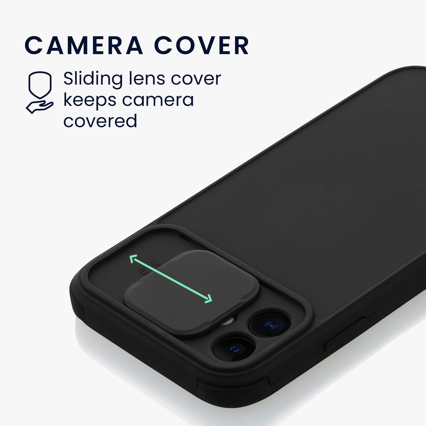 Phone case with sliding camera cover