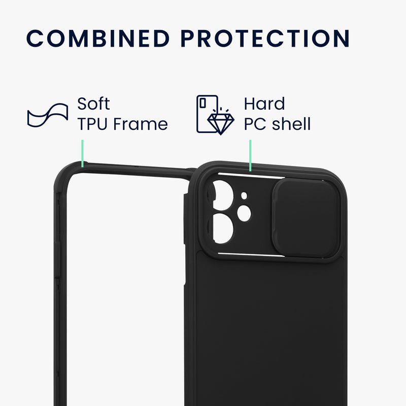 Phone case with sliding camera cover