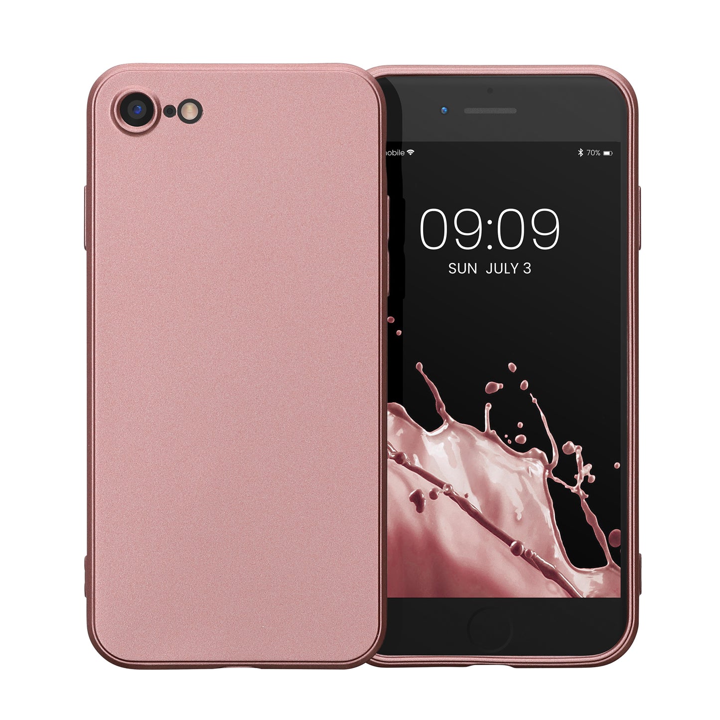 kwmobile Phone Case Compatible with Apple iPhone SE (2022) / iPhone SE (2020) / iPhone 8 / iPhone 7 - Silicone Case - Soft Cover - Phone Cover