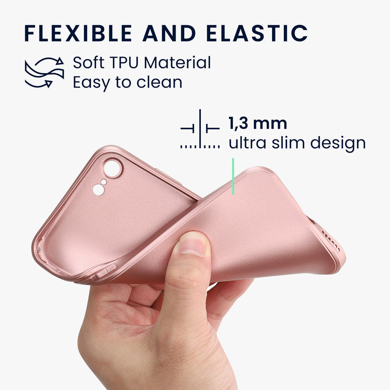 kwmobile Phone Case Compatible with Apple iPhone SE (2022) / iPhone SE (2020) / iPhone 8 / iPhone 7 - Silicone Case - Soft Cover - Phone Cover