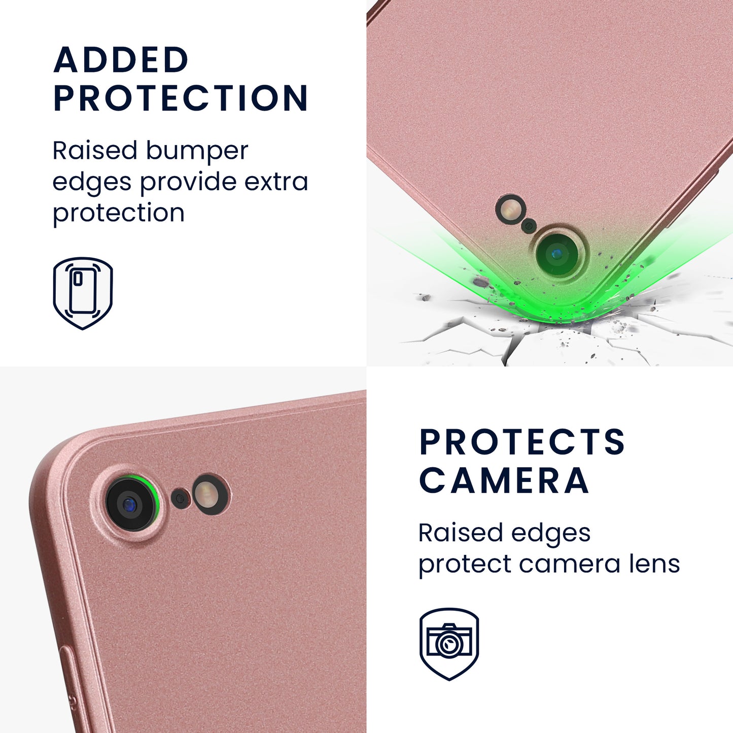 kwmobile Phone Case Compatible with Apple iPhone SE (2022) / iPhone SE (2020) / iPhone 8 / iPhone 7 - Silicone Case - Soft Cover - Phone Cover
