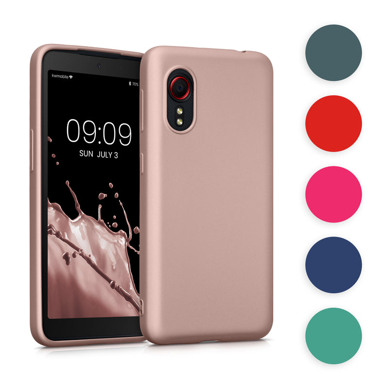 kwmobile Case kompatibel mit Samsung Galaxy Xcover 5 Hülle - Schutzhülle aus Silikon metallisch schimmernd - Handyhülle Metallic Lavendel Metallic Lavendel  