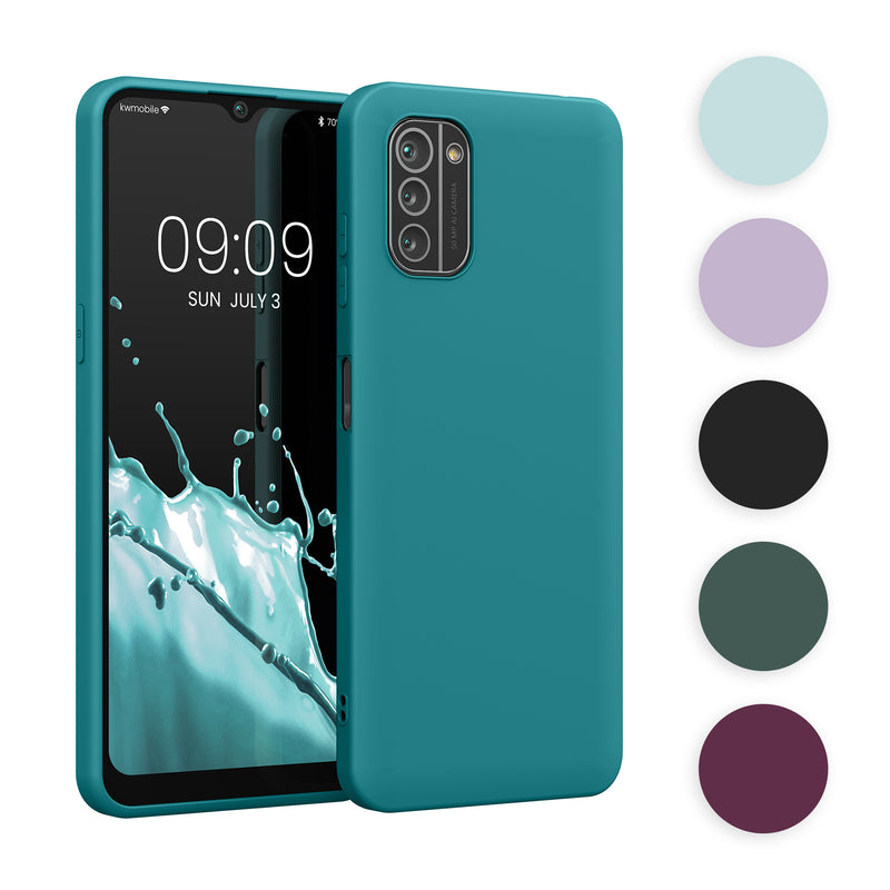 kwmobile Hülle kompatibel mit Nokia G21 / G11 Hülle - weiches TPU Silikon Case - Cover geeignet für kabelloses Laden - Petrol matt Petrol matt  