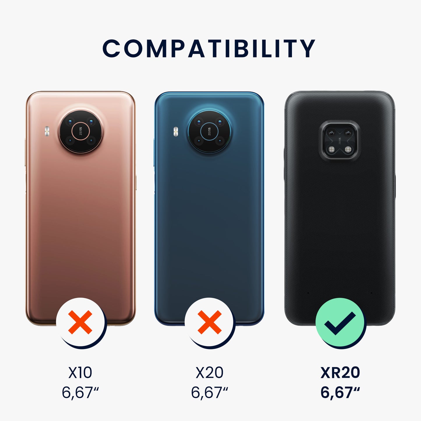 kwmobile Phone Case for Nokia XR20 Case Wireless Charging Protective Cover