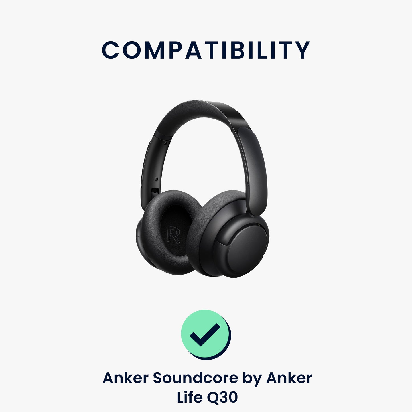 kwmobile Ear Pads for Anker Soundcore Life Q35 / Q30 Earpads Replacement Ear Pads Headphone Replacement Parts Headphone Replacement Cushions for Over-Ear Headphones