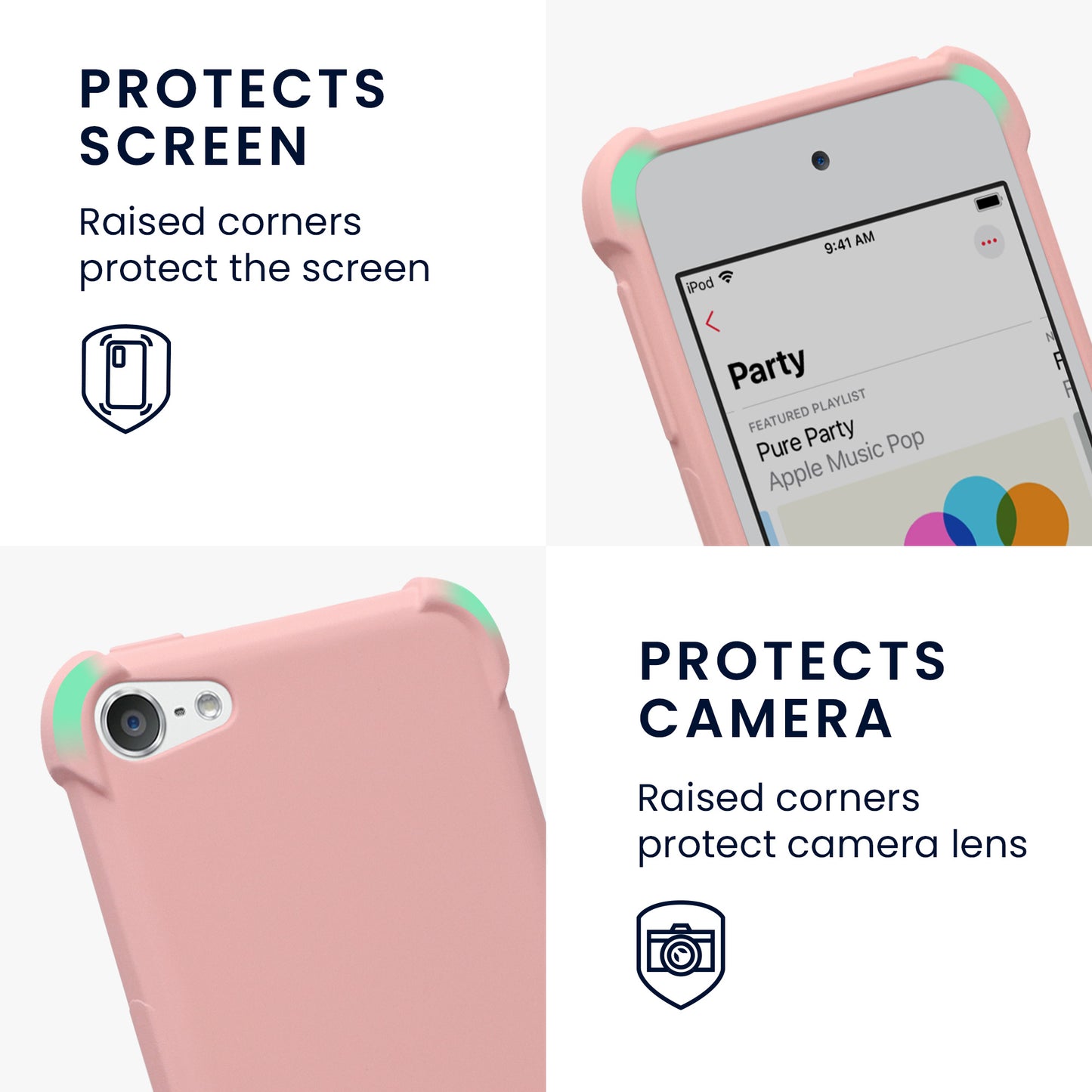kwmobile Case Compatible with Apple iPod Touch 6G / 7G (6th and 7th Generation) - Cover with Lanyard - Silicone Protective Case