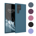 kwmobile Hülle kompatibel mit Samsung Galaxy S22 Ultra Hülle - gummierte TPU Silikon Handyhülle - Schutzhülle für kabelloses Laden - Case in Bordeaux Violett Bordeaux Violett  