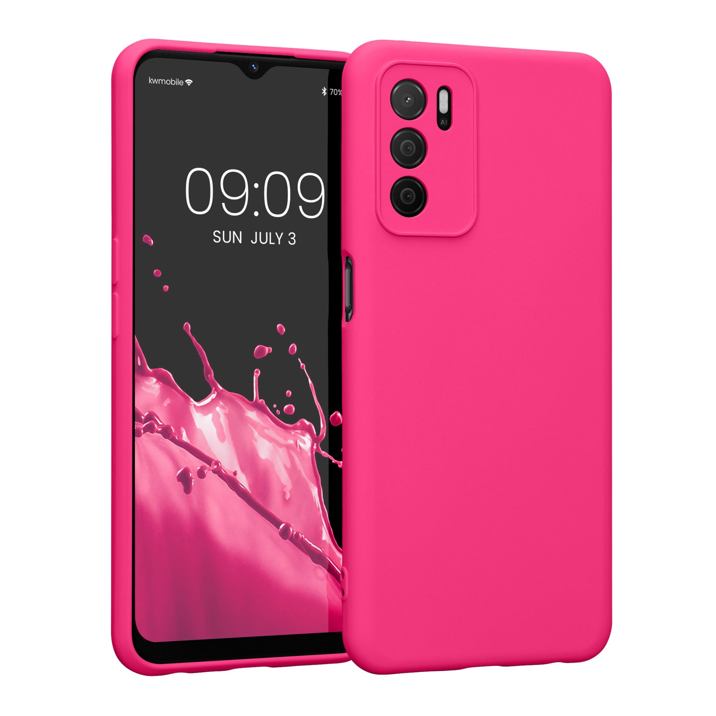 kwmobile Slim Case Compatible with Oppo A16 / A16s / A54s - Silicone Phone Cover
