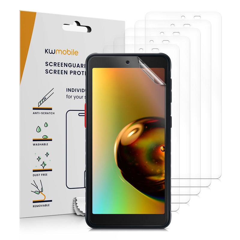 kwmobile 6x Displayschutzfolie kompatibel mit Samsung Galaxy Xcover 5 Folie - klare Schutzfolien Set in transparent Transparent  