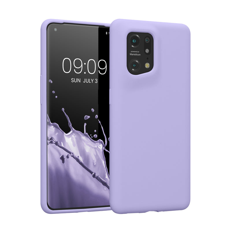 kwmobile Phone Case for Oppo Find X5 (5G) - Silicone Cover - Wireless Charging Compatible - Protective Cover