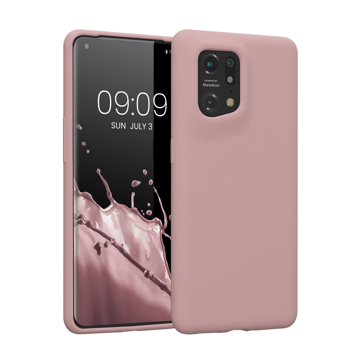 kwmobile Phone Case for Oppo Find X5 (5G) - Silicone Cover - Wireless Charging Compatible - Protective Cover