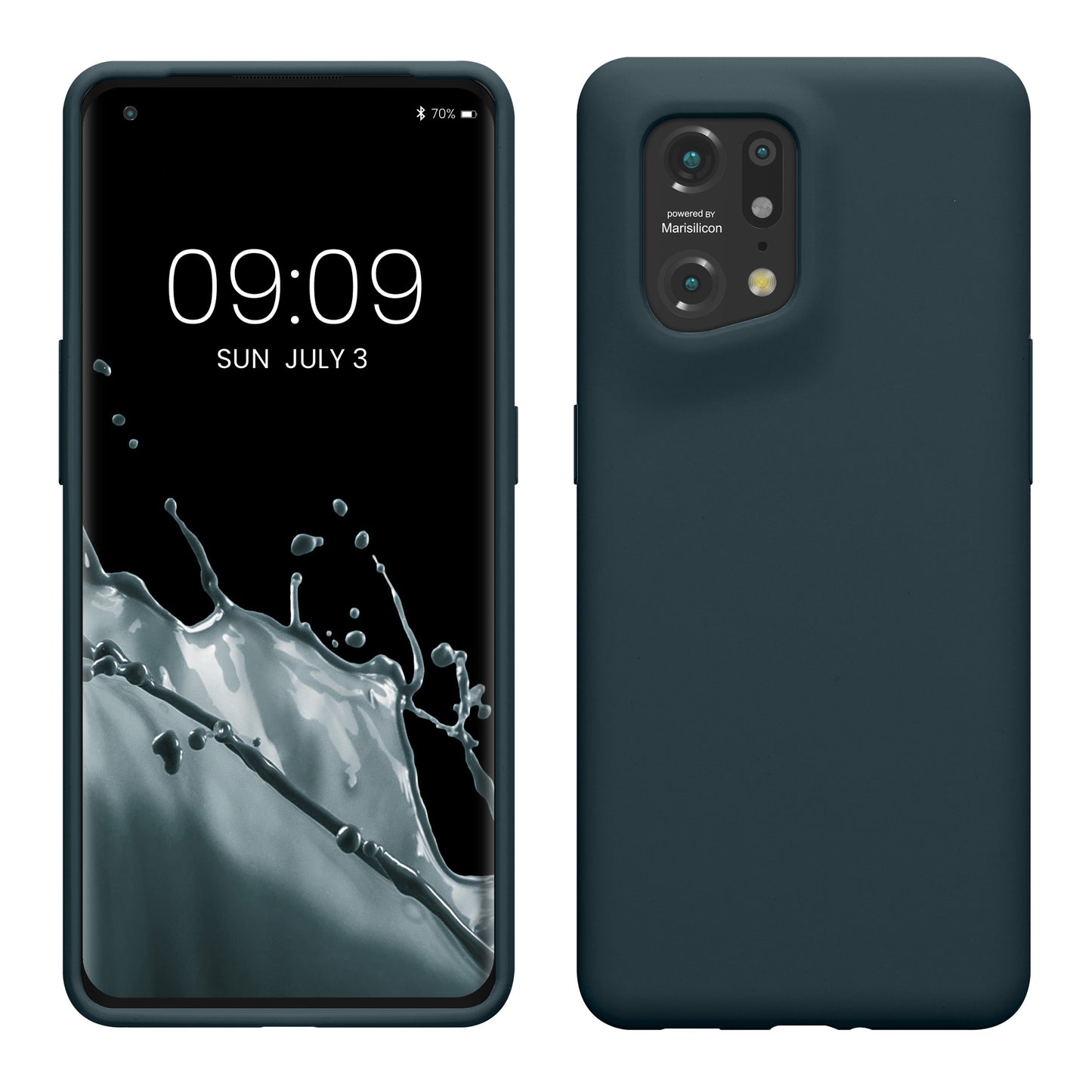 kwmobile Phone Case for Oppo Find X5 (5G) - Silicone Cover - Wireless Charging Compatible - Protective Cover