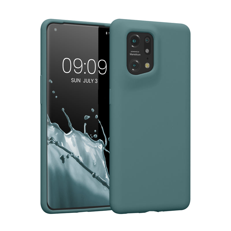 kwmobile Phone Case for Oppo Find X5 (5G) - Silicone Cover - Wireless Charging Compatible - Protective Cover