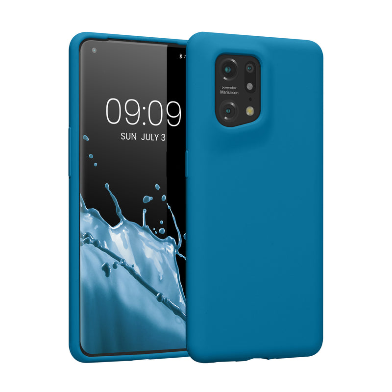 kwmobile Phone Case for Oppo Find X5 (5G) - Silicone Cover - Wireless Charging Compatible - Protective Cover