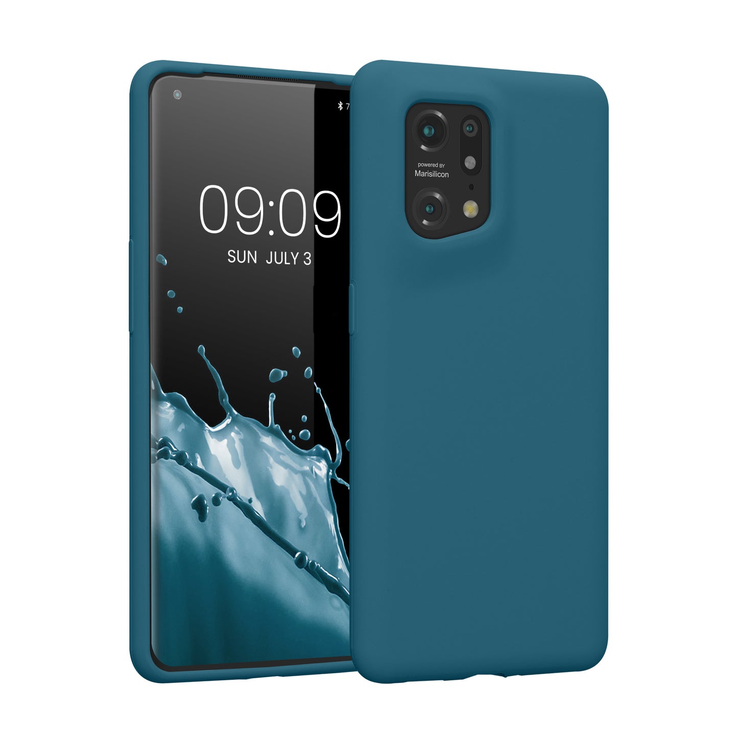 kwmobile Phone Case for Oppo Find X5 (5G) - Silicone Cover - Wireless Charging Compatible - Protective Cover