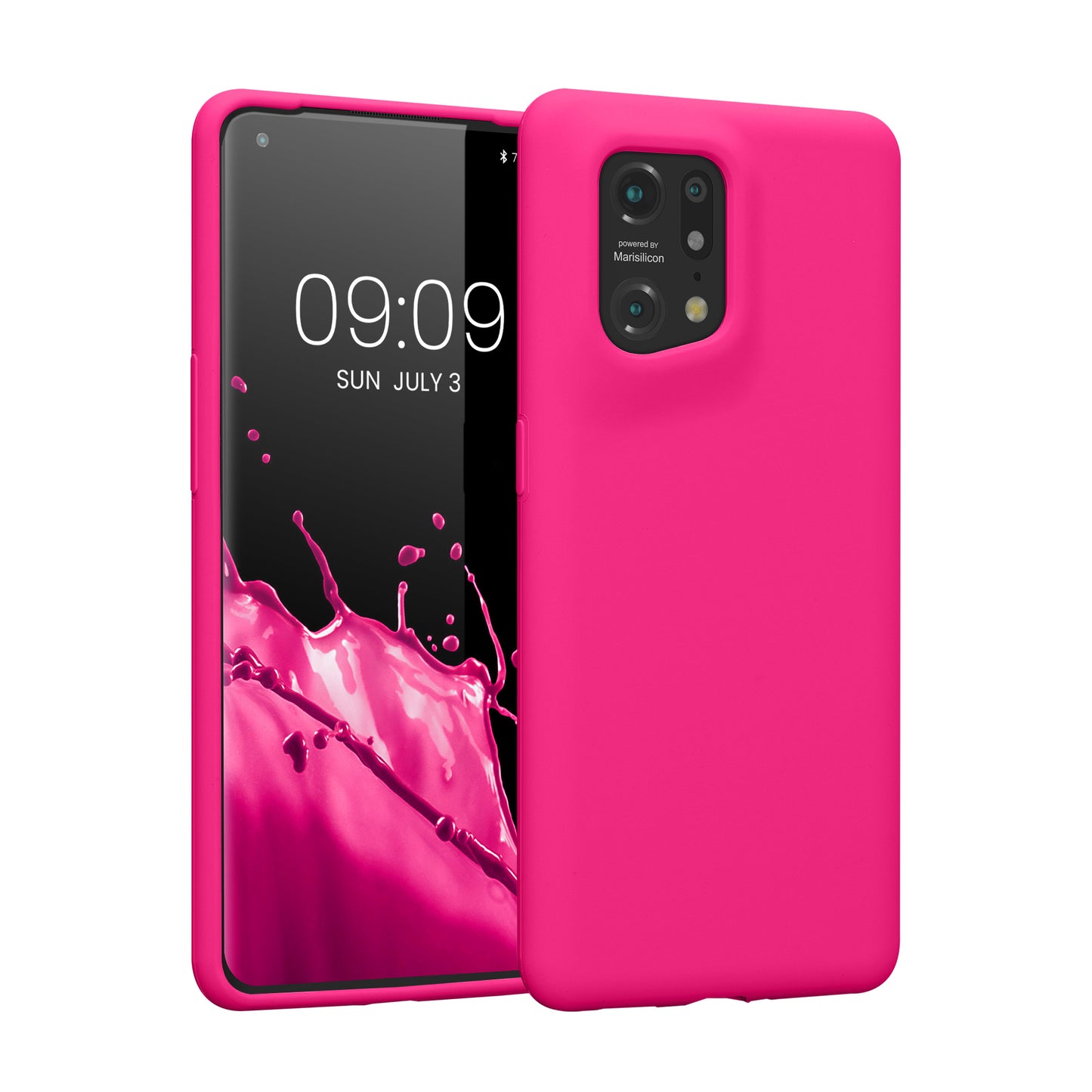 kwmobile Phone Case for Oppo Find X5 (5G) - Silicone Cover - Wireless Charging Compatible - Protective Cover