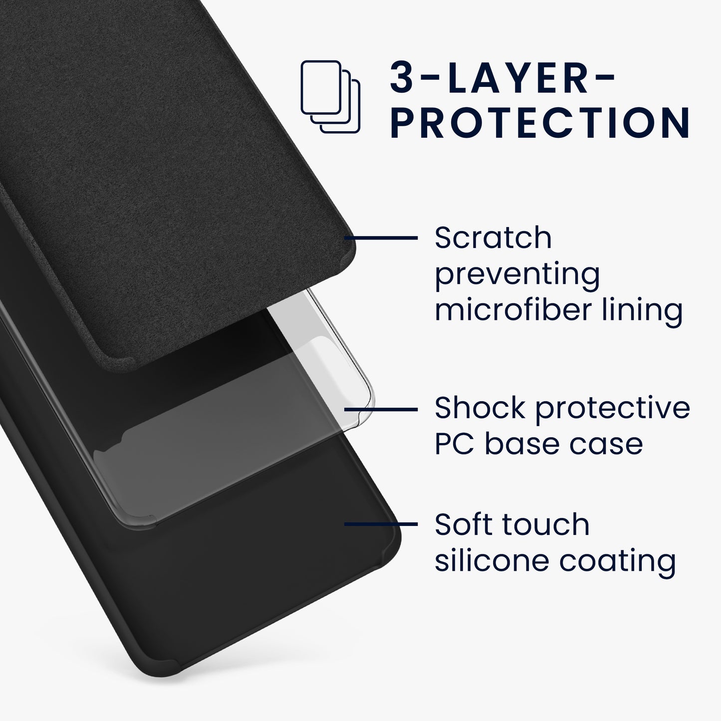 kwmobile Phone Case for Oppo Find X5 (5G) - Silicone Cover - Wireless Charging Compatible - Protective Cover