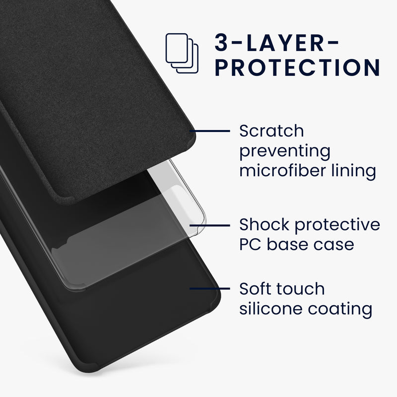 kwmobile Phone Case for Oppo Find X5 (5G) - Silicone Cover - Wireless Charging Compatible - Protective Cover