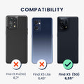 kwmobile Phone Case for Oppo Find X5 (5G) - Silicone Cover - Wireless Charging Compatible - Protective Cover