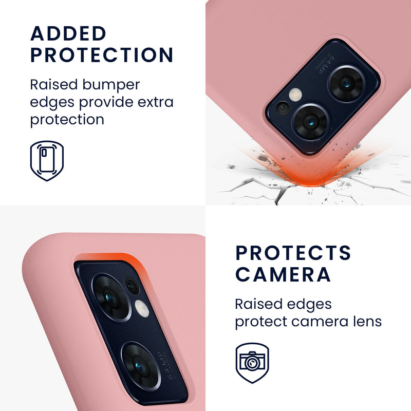 kwmobile Phone Case for Oppo Find X5 Lite Cover Case Silicone Wireless Charging Protective Cover