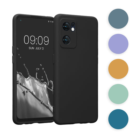kwmobile Slim Case kompatibel mit Oppo Find X5 Lite Hülle - Handyhülle aus Silikon in Mintgrün Mintgrün  
