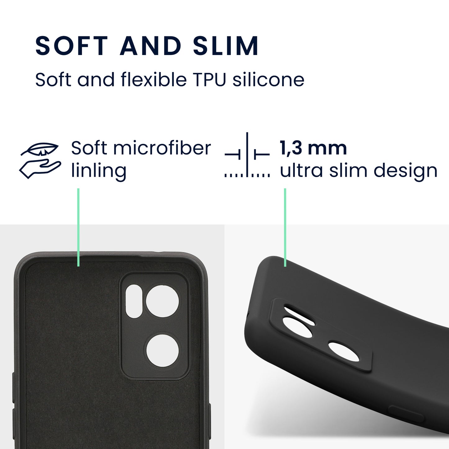 kwmobile Slim Case compatible with Oppo Find X5 Lite Cover - Silicone Phone Case