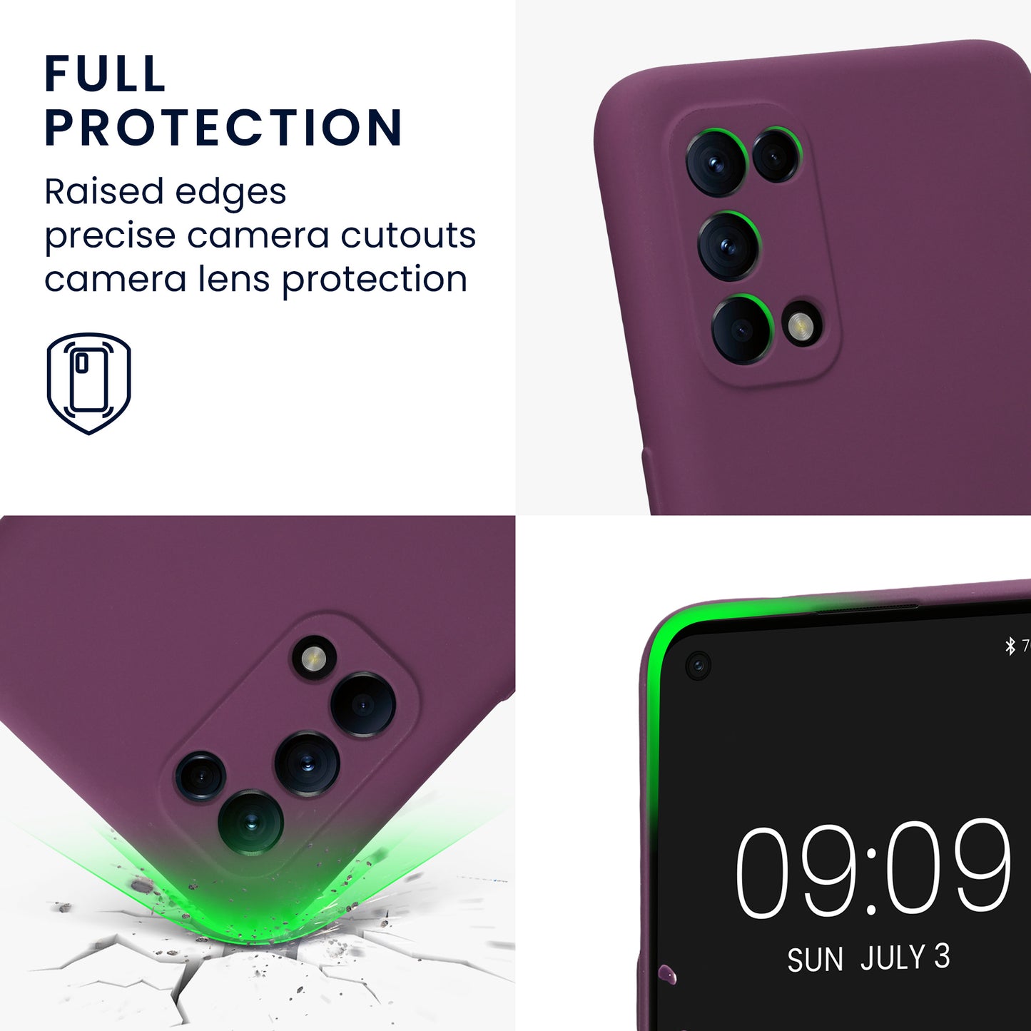 kwmobile Slim Case Compatible with Oppo Find X3 Lite Cover - Silicone Phone Case