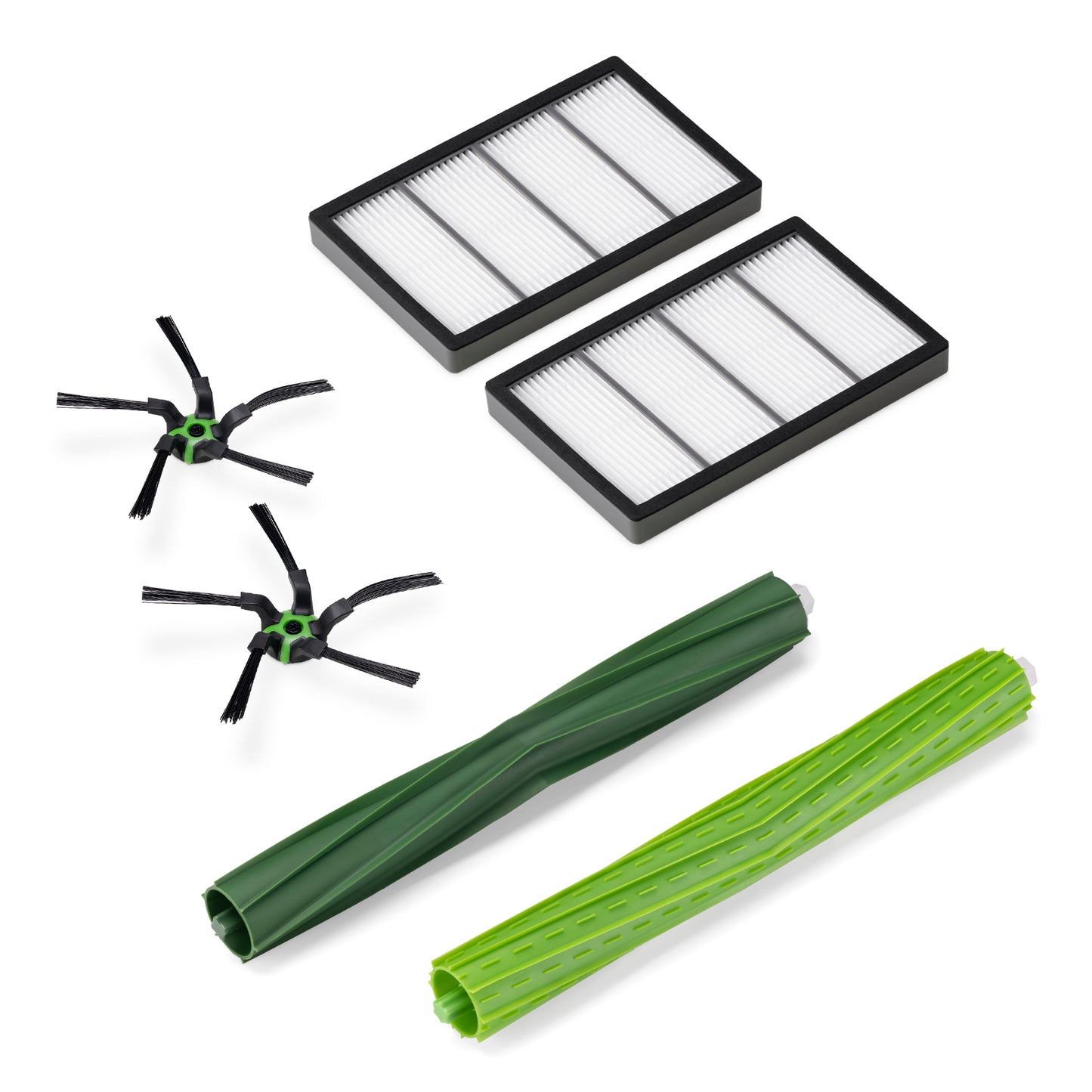 kwmobile Ersatzteile Set kompatibel mit iRobot Roomba s9 / s9+ - 2x Filter 2x Seitenbürste 2x Hauptbürste - Staubsauger Zubehör 6-teilig Mehrfarbig  [dsg01]