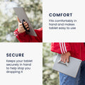kwmobile Tablet Finger Holder Grip - Self-Adhesive Tablet PC Finger Holder compatible with iPad Samsung Sony Tablets