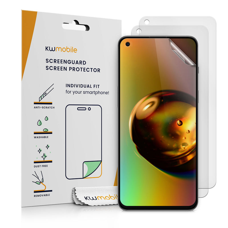 kwmobile Screen Protector compatible with OnePlus Nord 2 5G Film Set