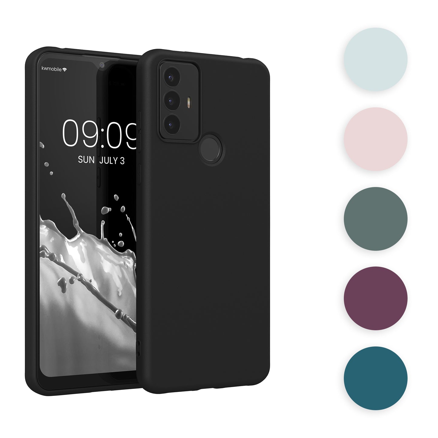 kwmobile Hülle kompatibel mit TCL 30 E / 30 SE Hülle - weiches TPU Silikon Case - Cover geeignet für kabelloses Laden - Neon Pink Neon Pink  