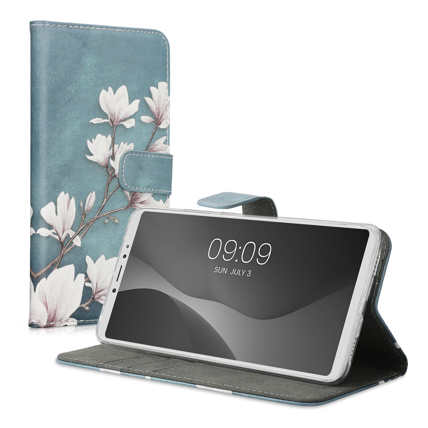 kwmobile Wallet Case Compatible with Xiaomi Mi Max 3 Cover - with Stand and Card Slots