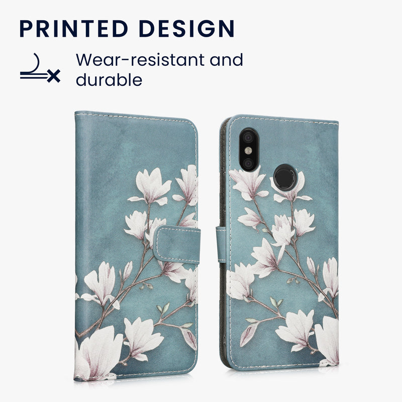 kwmobile Wallet Case Compatible with Xiaomi Mi Max 3 Cover - with Stand and Card Slots