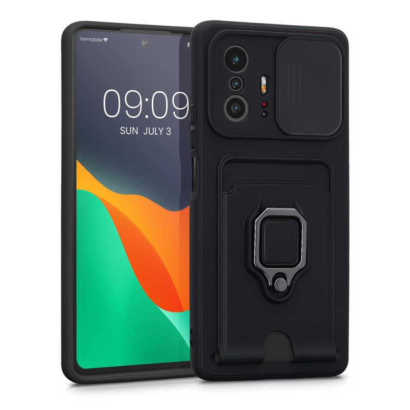 kwmobile Phone Case compatible with Xiaomi 11T / 11T Pro - Soft Case with Camera Protection - Card Slot