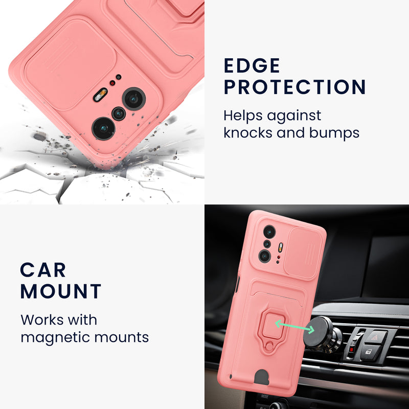 kwmobile Phone Case compatible with Xiaomi 11T / 11T Pro - Soft Case with Camera Protection - Card Slot