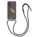 kwmobile Necklace Case compatible with Samsung Galaxy A52 / A52 5G / A52s 5G Silicone Cover with Lanyard Transparent Jungle