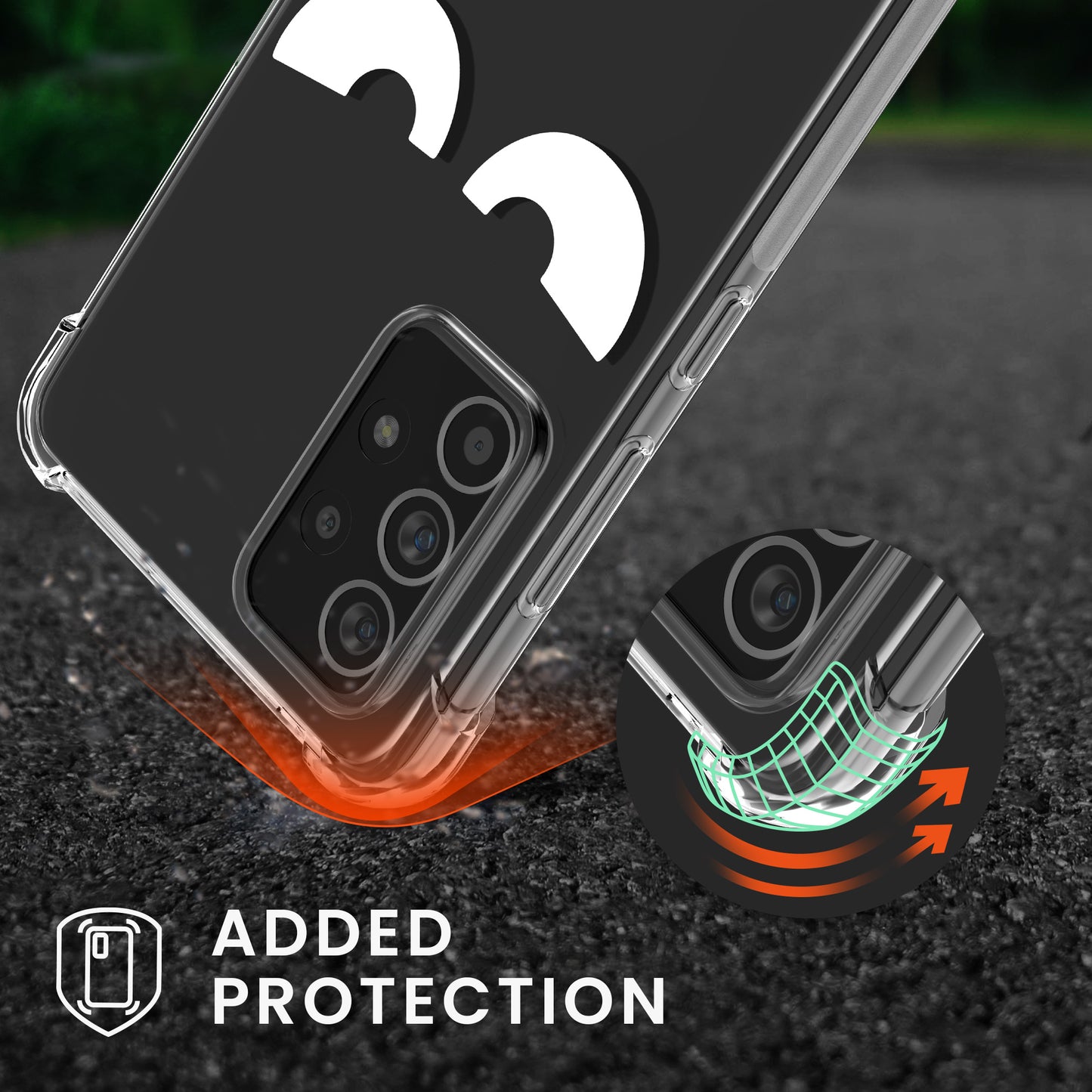 kwmobile Necklace Case compatible with Samsung Galaxy A52 / A52 5G / A52s 5G Silicone Cover with Lanyard Transparent Jungle