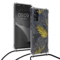 kwmobile Necklace Case compatible with Samsung Galaxy S20 FE Silicone Cover with Lanyard Transparent Magnolias