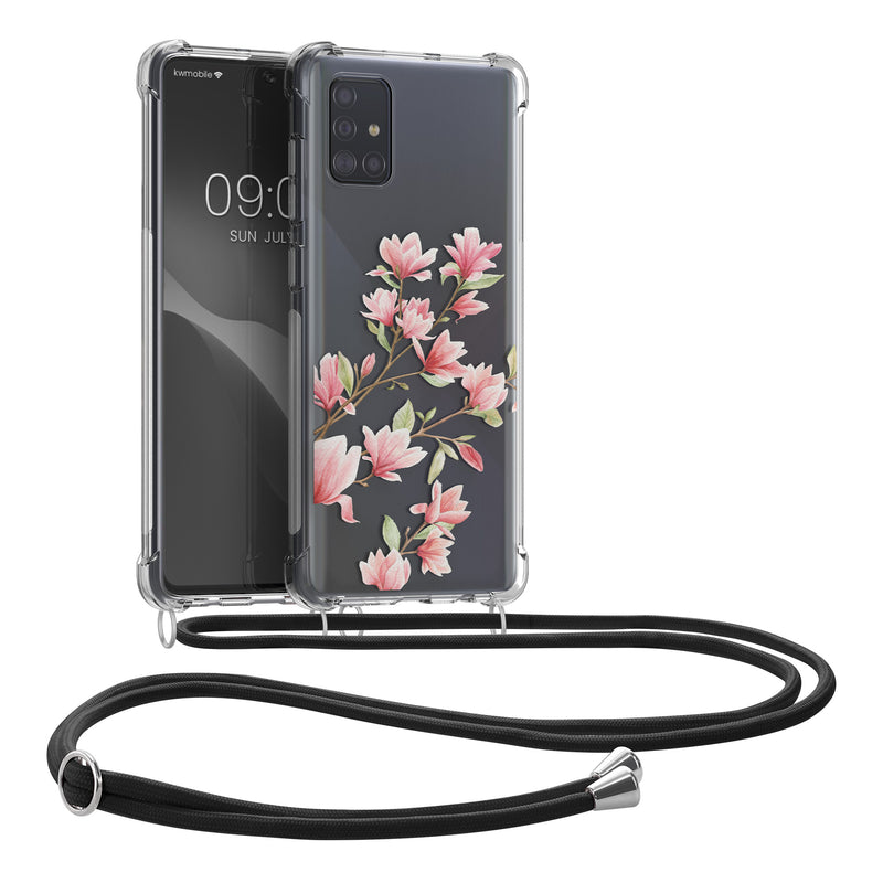 kwmobile Necklace Case Compatible with Samsung Galaxy A71 Cover Silicone Case with Lanyard