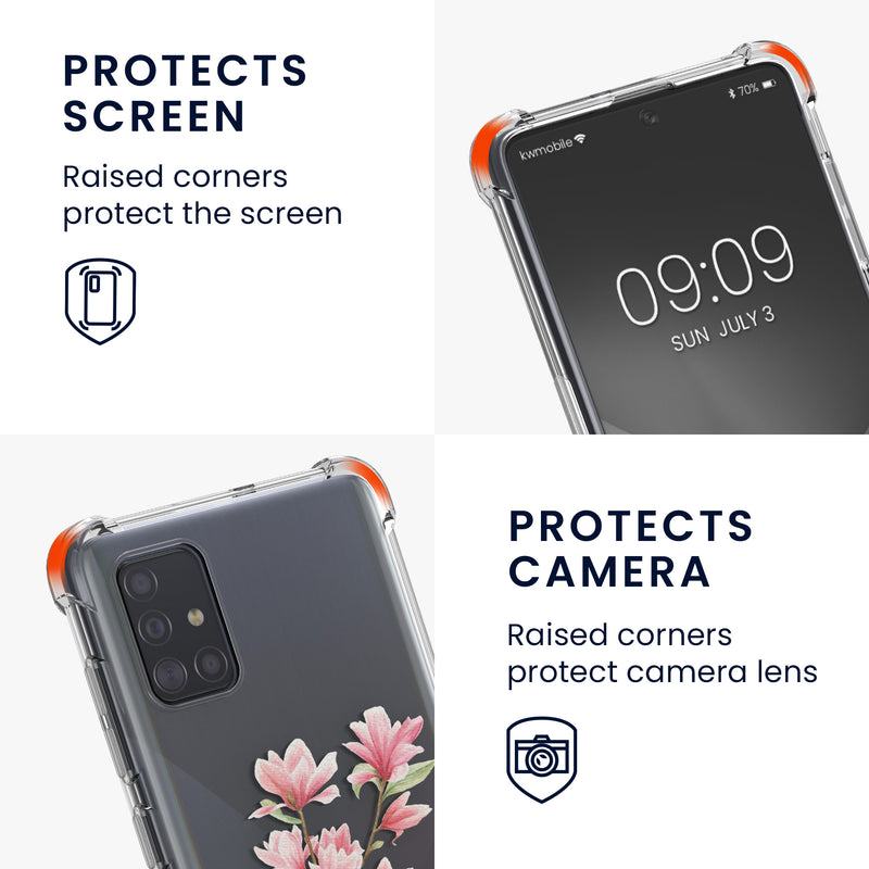 kwmobile Necklace Case Compatible with Samsung Galaxy A71 Cover Silicone Case with Lanyard