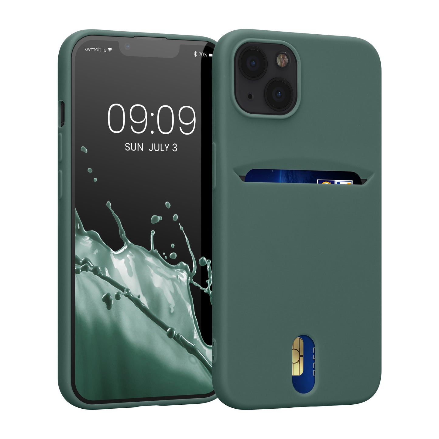 kwmobile Case Compatible with Apple iPhone 13 - Phone Case with Card Slot