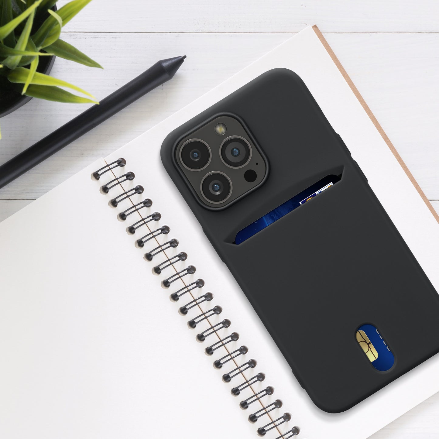 kwmobile Case compatible with Apple iPhone 13 Pro - Phone Cover with Card Slot