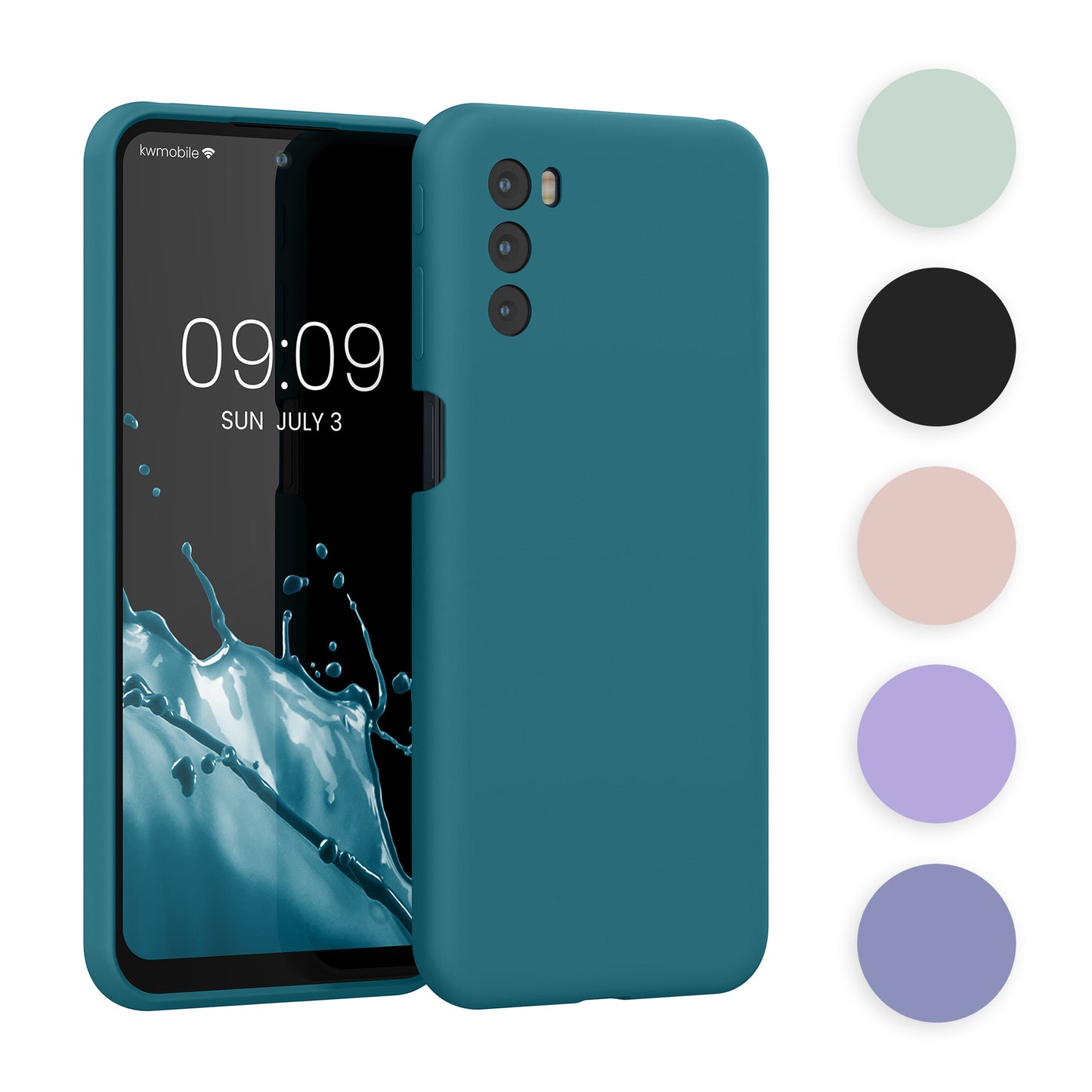 kwmobile Hülle kompatibel mit Motorola Moto G31 / Moto G41 Hülle - Silikon Handy Case - Handyhülle weiche Oberfläche - kabelloses Laden - Petrol Petrol  