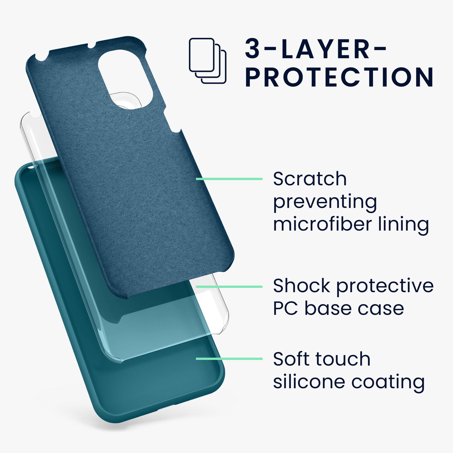 kwmobile Phone Case for Motorola Moto G31 / Moto G41 Case - Silicone - Wireless Charging - Protective Cover